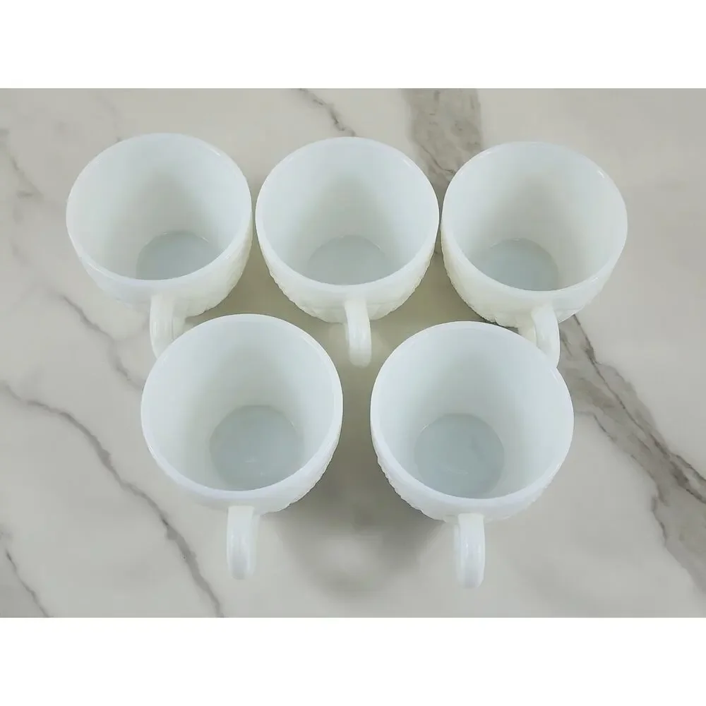 The Concord Milk Glass Punch Mug Cups 2 3/4